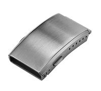 Seprendi Hebilla de reloj plegable de seguridad fresada, de repuesto de acero inoxidable, 18 mm, Color acero