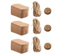 Seprendi Juego de 150 cajas de almohada de papel con etiqueta de agradecimiento y cordeles para boda, baby shower