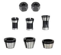 Seprendi Juego de 8 pinzas de enrutador adaptador de cabezales de portabrocas para taladros, grabado, recorte, máquina de tallar, fresadora eléctrica