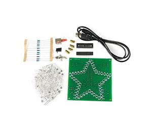 Seprendi Kit electrónico de soldadura DIY conjunto colorido estrella de cinco puntas LED intermitentes marquesina luz placa de circuito, sin carcasa