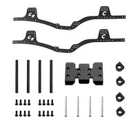 Seprendi LCG - Kit de chasis de fibra de carbono para montaje en poste de carrocería SCX10 1/10 RC Crawler, color negro