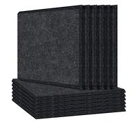 Seprendi Paquete de 12 paneles acústicos acolchados a prueba de sonido, bordes biselados, paneles de absorción acústica