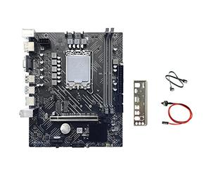Seprendi Placa base H610+cable +Cable de interruptor+deflector LGA1700 DDR4 Gigabit LAN para CPU G6900 G7400 I3 12100 I5 12500 12Th