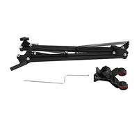 Seprendi Soporte de brazo de tijera ajustable para micrófono de grabación+filtro de viento de micrófono+soporte de choque+soporte para teléfono negro