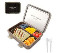 SEPSCO Fiambrera Infantil Loncheras, Lunch Box con 6 Compartimentos y Cubiertos 1500ML Bento Box Sin BPA Hermetica Fugas Microondas y Lavavajillas para Niños Adultos Trabajo Campus Camping