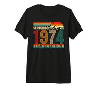 September 1974 Limited Edition Classic 1974 Vintage Birthday Camiseta Premium