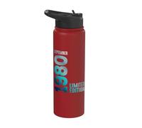 Septiembre 1980 Año 1980 Cumpleaños Edición Limitada Stainless Steel Insulated Water Bottle