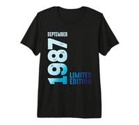 Septiembre 1987 Año 1987 Retro 1987 Vintage Edición Limitada Camiseta Premium