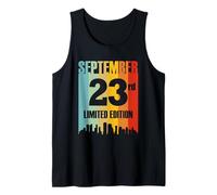 Septiembre 23 Edición Limitada Retro Vintage Cumpleaños Camiseta sin Mangas