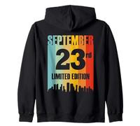 Septiembre 23 Edición Limitada Retro Vintage Cumpleaños Sudadera con Capucha