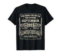 Septiembre de 1953 72 Regalos de cumpleaños para Hombres de 72 años Camiseta