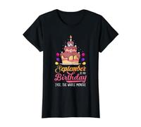Septiembre es mi cumpleaños - Sí Todo el Mes Camiseta gráfica económica, Mujer, Negro, M