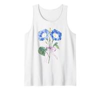 Septiembre Nacimiento Flor Morning Glory Acuarela Camiseta sin Mangas