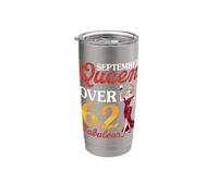 Septiembre Queen 1964 Más de 62 años y fabuloso cumpleaños Vaso térmico de acero inoxidable de doble pared