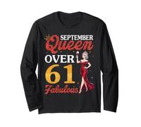 Septiembre Queen 1965 Más de 61 años y Fabuloso cumpleaños Manga Larga