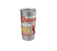 Septiembre Queen 1967 Más de 41 años y fabuloso cumpleaños Vaso térmico de acero inoxidable de doble pared