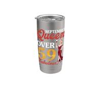Septiembre Queen 1967 Mayores de 59 años y fabuloso cumpleaños Vaso térmico de acero inoxidable de doble pared