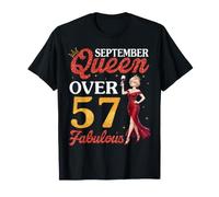 Septiembre Queen 1969 Más de 57 años y Fabuloso cumpleaños Camiseta