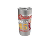 Septiembre Queen 1972 Más de 46 Años Y Fabuloso Cumpleaños Vaso térmico de acero inoxidable de doble pared