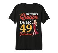 Septiembre Queen 1977 Más de 49 años y Fabuloso cumpleaños Camiseta Premium