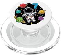 Séptimo Cumpleaños Astronauta Planetas 7mo Lindo Adorable Espacio PopSockets PopGrip para MagSafe