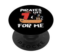 Séptimo cumpleaños: Pirates Life para Hombres, 7 años, niños y niños PopSockets PopGrip Adhesivo