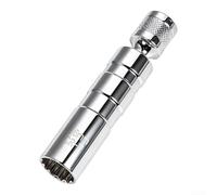 Septoolshop Juego de enchufes de encendido magnético de acero al cromo vanadio 14mm 16mm 3/8 Drive diseño de pared delgada con junta giratoria para mantenimiento del automóvil (B)