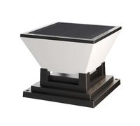 Septoolshop Luz LED solar para poste de valla IP65 resistente a la intemperie, encendido automático, cálido, neutro, blanco frío, para pilares de puerta de jardín de 7-10 cm, negro (150 mm)