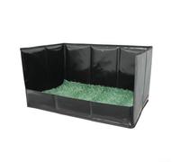 Septoolshop Receptáculo plegable para cachorros, impermeable, de nailon, paredes altas, base antideslizante, portátil, a prueba de fugas, para interiores y exteriores, higiene de mascotas, fácil de