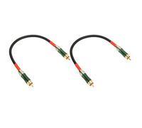 Septpenta 2 Cables RCA, Cable de Audio RCA Profesional con Doble Blindaje, Cuerpo de Conector Ultracompacto, Cable RAC a RCA Macho a Macho para Cine en Casa, HDTV, Consolas de Juegos(Verde 0,3 m)
