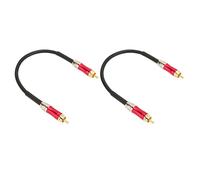 Septpenta 2 Cables RCA, Cable de Audio RCA Profesional con Doble Blindaje, Cuerpo de Conector Ultracompacto, Cable RAC a RCA Macho a Macho para Cine en Casa, HDTV, Consolas de Juegos(Rojo 0,3 m)