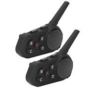 Septpenta Auricular Bluetooth de Motocicleta, Puede Conectar Dos Teléfonos Móviles, IP65 Impermeable, 1200M Montado en La Cabeza 2 a 2 Intercom Auricular para Competiciones de Motocicletas(2Pcs)