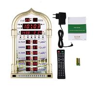 Septpenta Azan Reloj, Reloj de Oración Led, Reloj de Pared, Reloj de Oración Musulmana, con Música de Oración de la Meca, Reloj Musulmán Digital Reloj de Pared Islámico para Leer en Casa/Oficina