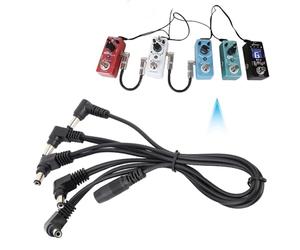 Septpenta Cable de Cadena Tipo Margarita con Electrodos de 5 Vías, Diseño de Potencia de Pedal de Efectos de Guitarra Múltiple, para Divisores de Adaptador de Corriente de Efectos de Guitarra