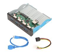 Septpenta Concentrador USB 3.1 en Panel Frontal,1 Puerto de Enlace Ascendente y 4 Puertos de Enlace Descendente,Velocidad de Transferencia de 10 Gbps,para Concentradores USB Independientes Replicador