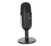 Septpenta Micrófono de Condensador USB, Micrófono de Condensador para Juegos, Micrófonos para Juegos, Iluminación RGB, Conector de 3, 5 Mm, Control de Ganancia Plug and Play para Streaming, Podcast