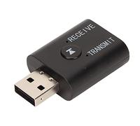 Septpenta Receptor de Transmisor Bluetooth USB, Modo TX y RX 2 en 1, Bluetooth 5.0 Compatible con Sbc CODec, Conector USB a y de 3,5 MM, Diseño Liviano Adecuado para Estéreo de Automóvil