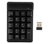 Septpenta Teclado Numérico Inalámbrico, Teclado Numérico 2.4G, Teclados USB de 19 Teclas, Teclado Numérico Portátil de Contabilidad Financiera, Tacto Suave, Menor Ruido para Procesar Hojas de Cálculo