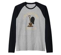 Sepulturero Trabajador del Cementerio cavando tumbas Equipo del Cementerio Camiseta Manga Raglan
