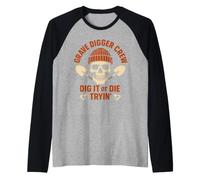 Sepulturero Trabajador del Cementerio cavando tumbas Equipo del Cementerio Camiseta Manga Raglan