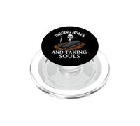 Sepulturero Trabajador del Cementerio cavando tumbas Equipo del Cementerio PopSockets PopGrip para MagSafe