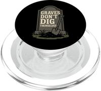 Sepulturero Trabajador del Cementerio cavando tumbas Equipo del Cementerio PopSockets PopGrip para MagSafe