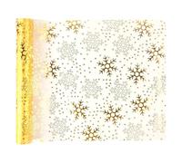 SEPWGUMD Decoración de Mesa - Camino de Mesa Dorado para Navidad, Elegante Camino de Mesa, Cualquier Aniversario o Celebración