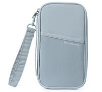 SEPWIK Cartera para pasaporte de viaje RFID familiar con correa de mano, organizador de documentos de viaje impermeable para tarjetas de crédito, tarjeta de embarque, identificación, dinero, billetes