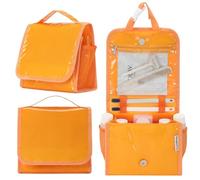 SEPWIK Neceser de viaje para mujer con gancho para colgar, bolsa de cosméticos de maquillaje resistente al agua, organizador colgante para champú, contenedor de tamaño completo, artículos de tocador