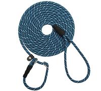 SEPXUFORE Correa Reflectante Larga Antideslizante para Perro, antiasfixia, 12 pies, 20 pies, 30 pies, 50 pies, Correa de Entrenamiento para Perros medianos, Cachorros pequeños (20 pies, Azul)