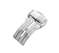 SEQLTWFC Cierre de acero inoxidable macizo con herramientas, color plateado y negro. Compatible con reloj Big Bang. Correa de silicona y cuero for hombre, hebilla de 22 mm.(B - silver)