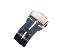 SEQLTWFC Cierre de acero inoxidable macizo con herramientas, color plateado y negro. Compatible con reloj Big Bang. Correa de silicona y cuero for hombre, hebilla de 22 mm.(B - Black-Rose)