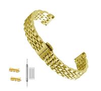 SEQLTWFC Compatible con Armani AR1674 0397 0382 0389 1681 correa de reloj 14 16 18 20 22 mm pulsera de correa de reloj de acero inoxidable(Gold,20mm)