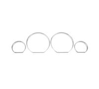 SEQLTWFC Compatible con BMW Chrome Gauge Dash Dial Rings Bisel Trim Velocímetro AC Compatible con BMW E46 Car Circle Styling Cover Accesorios de Repuesto for automóvil